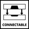 Ten rysunek przedstawia dwa nachodzące na siebie prostokąty połączone strzałkami. Pod spodem znajduje się napis 'CONNECTABLE'.