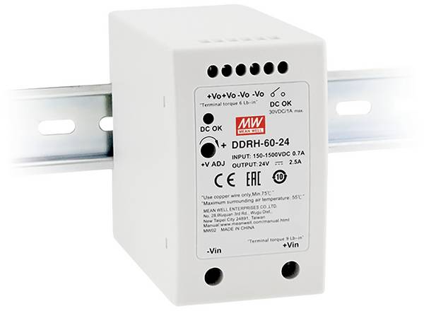 <br>  MEAN WELL<br>  DDRH-60-12<br>  Przetwornica DC/DC<br>  <br>  12 V<br>  5 A<br>  60 W<br>  Ilość wyjść: 1 x<br>  Opis 1 szt.<br>