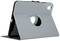 Etui na tablet w pozycji podkreślającej otwór na kamerę oraz obrotową konstrukcję.