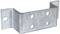 Kątownik metalowy ze stali ocynkowanej z czterema otworami montażowymi. Często stosowany w projektach budowlanych do stabilizacji lub mocowania elementów.