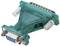 Zielony adapter VGA do 9-pinowego złącza szeregowego