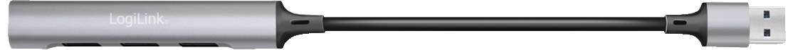 USB-хаб LogiLink UA0391, 4 порти USB-A, USB 3.0, 5 Гбіт/с, алюміній, UA0391