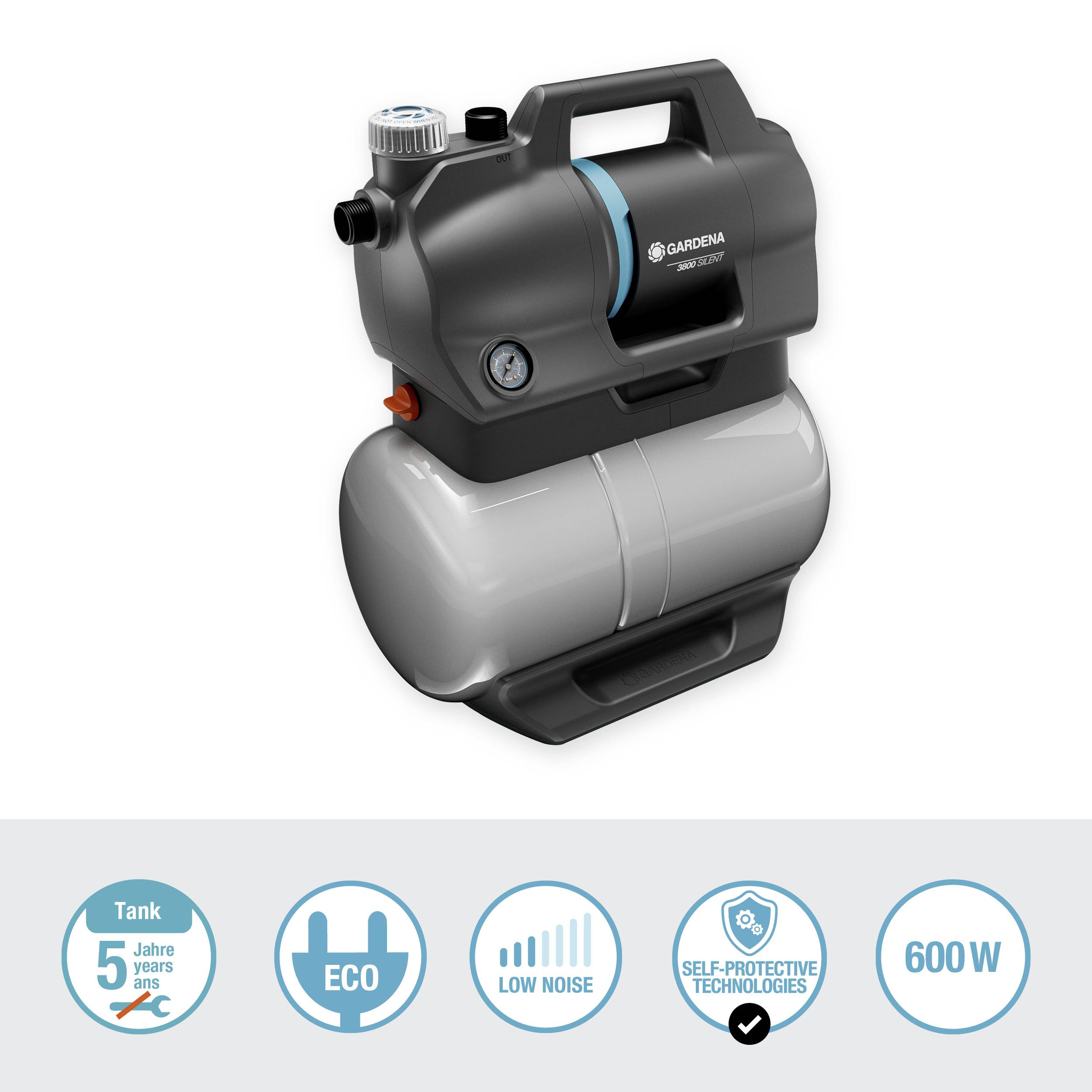 GARDENA 09064-61 3800 Безшумний водяний насос 230 В 3800 л/год