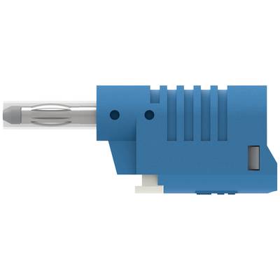 Niebieski złącz z szarą metalową częścią. Używaj go do łączenia elementów elektrycznych lub elektronicznych.