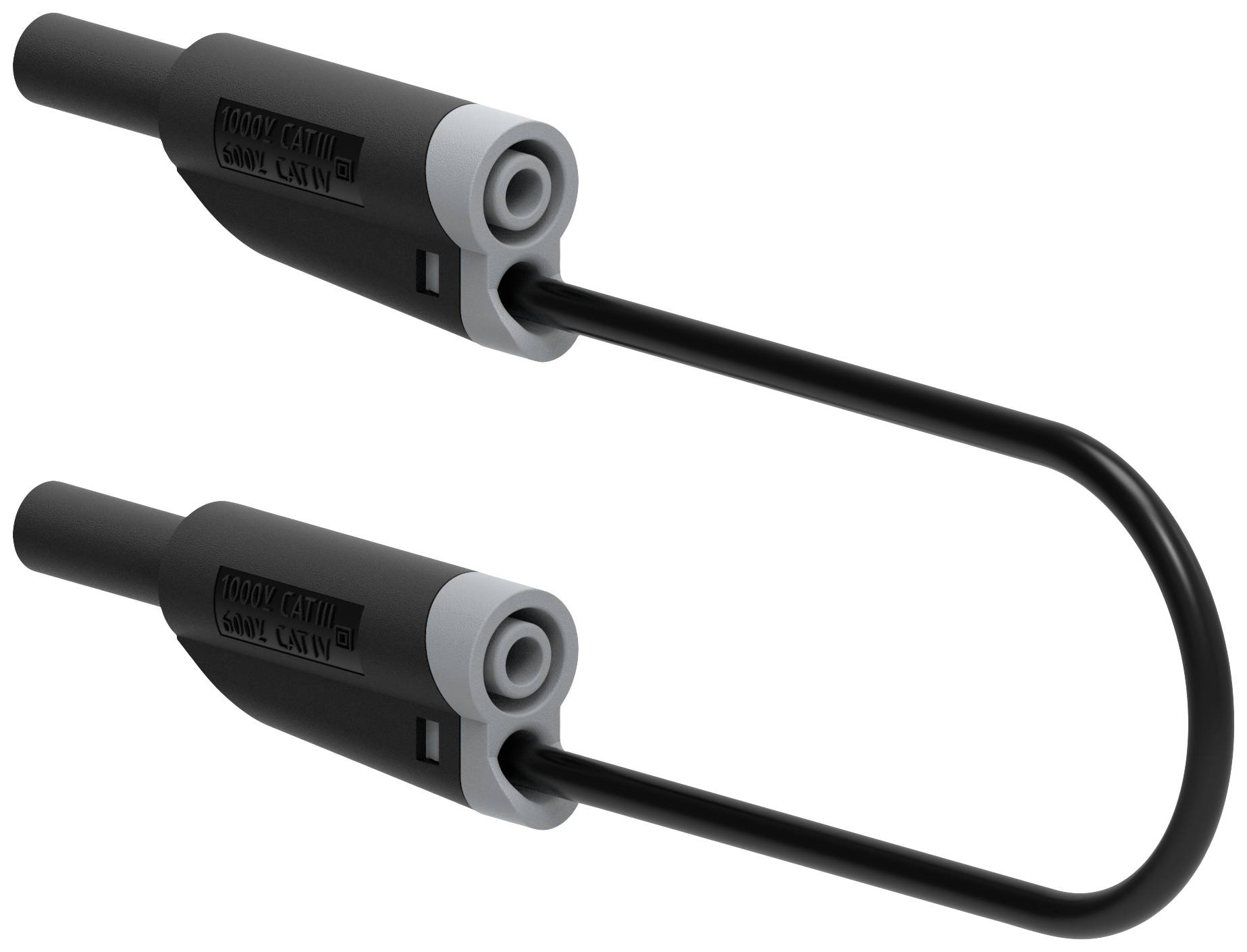 Electro PJP 2717-IEC-CD1-50N Штекерный разъем, ламельный разъем 4 мм, ламельный разъем 4 мм, 50 см, черный, 1 шт.