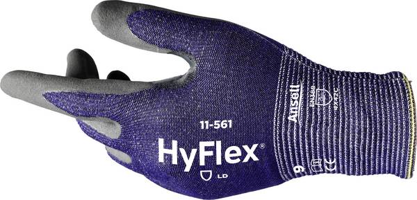 Ansell 11561R110-1P HyFlex® Nylon, HPPE, Bazalt, Spandex®, Polyester Rękawice robocze Rozmiar rękawic: 11 EN 388:2016, EN 420-2003, EN 21420:2020  ISO 21420:2020  1 par(a)