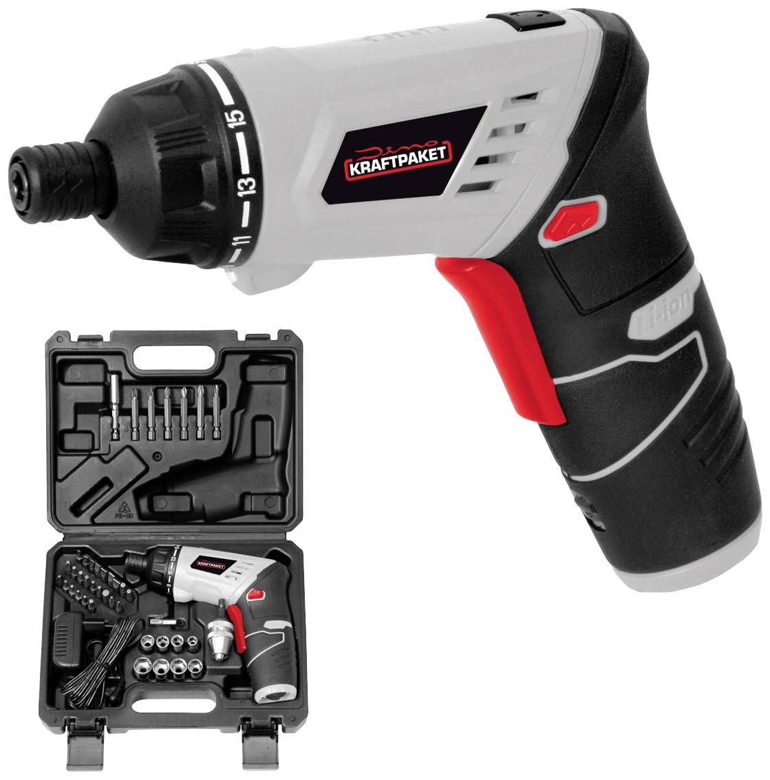 Акумуляторний шуруповерт Dino KRAFTPAKET Multiplex 41-tlg 130226 3.6 V 1300 mAh вкл. аксесуари
