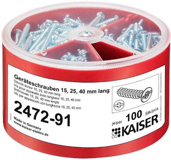 Kaiser Elektro 2472-91 Pudełko na wkręty montażowe   100 szt.
