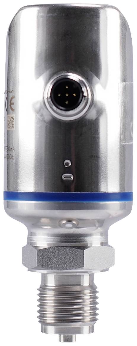 Czujnik ze stali nierdzewnej z elektrycznym złączem u góry. Stosowany do pomiarów lub sterowania w zastosowaniach przemysłowych.