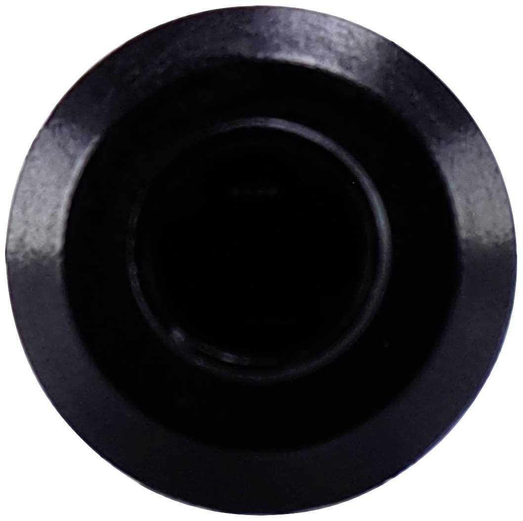 Czarna, okrągła dziura z lśniącym brzegiem pośrodku obrazu.