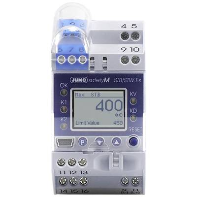 Elektroniczne urządzenie termostatyczne wyświetla na wyświetlaczu cyfrowym 'Max STB 400 °C' oraz 'Limit Value 450'.