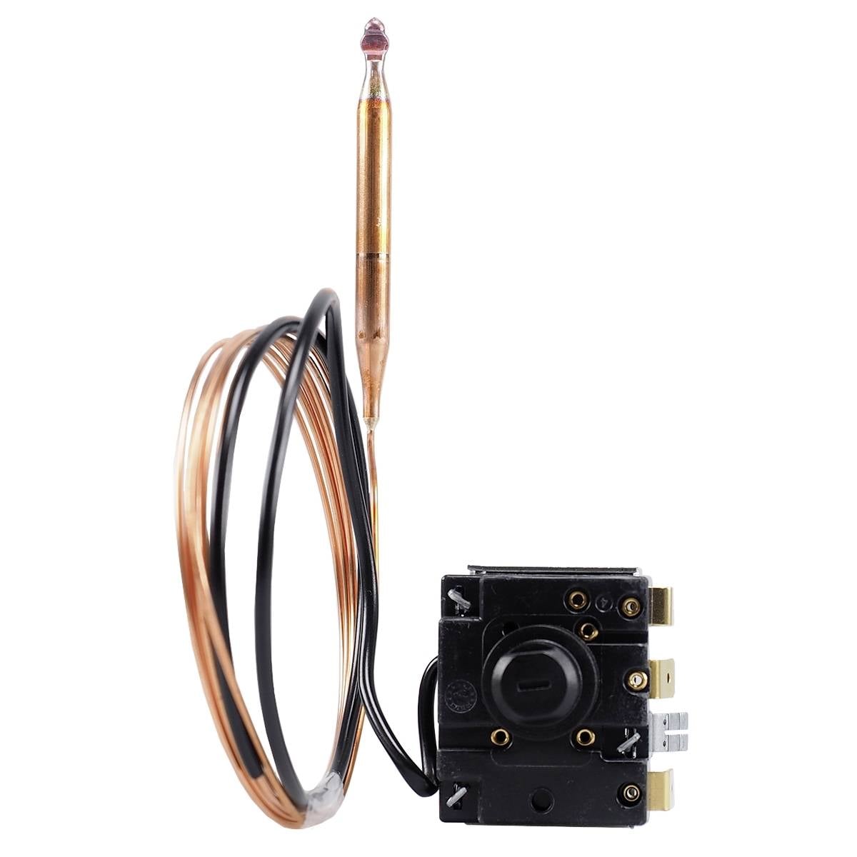 Termostat z czujnikiem miedzianym i okablowaniem do regulacji temperatury. Odpowiedni do systemów grzewczych.