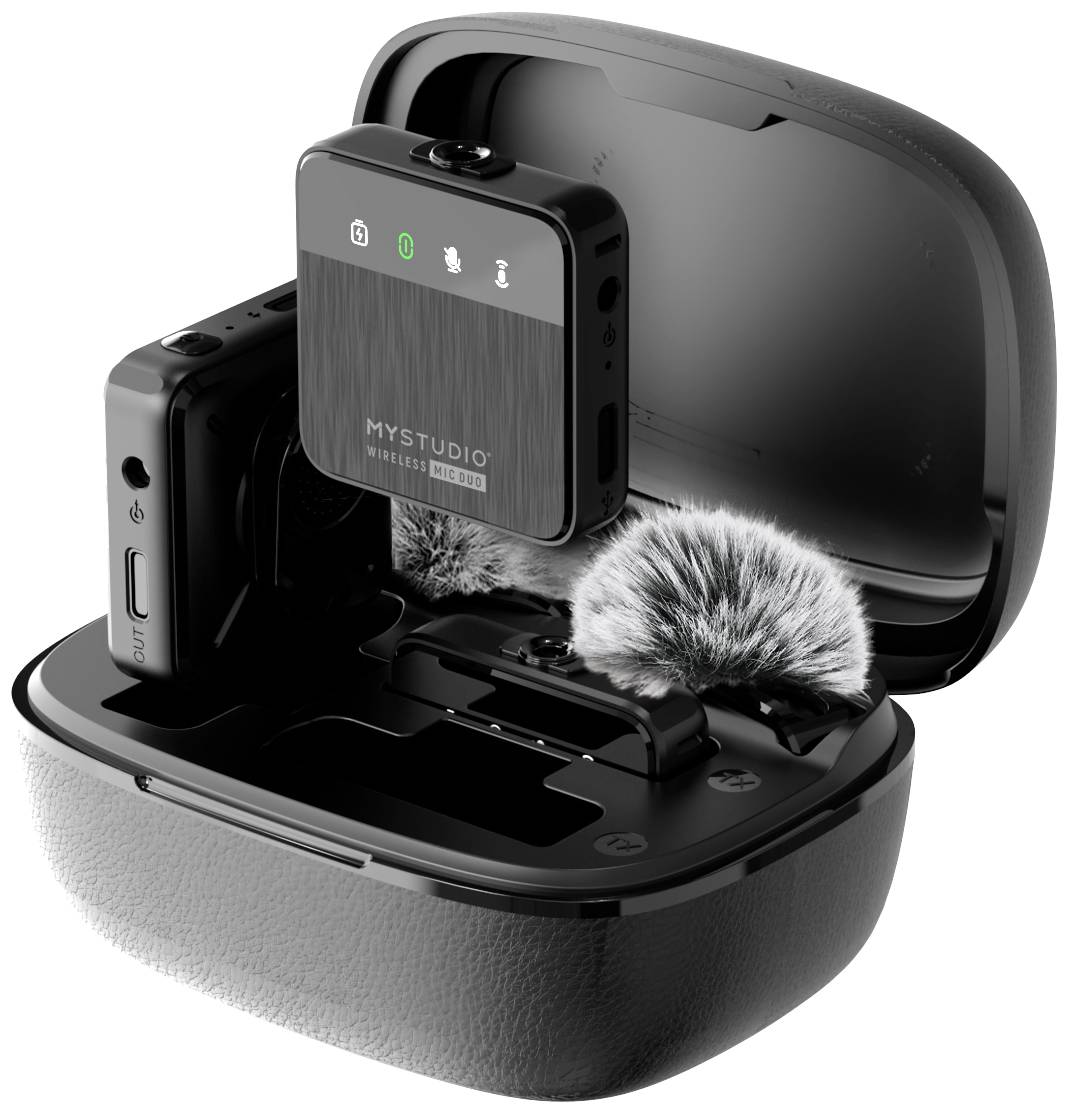 Студійний мікрофон Easypix MyStudio® Wireless Mic Duo, тип передачі даних: дротовий, радіо