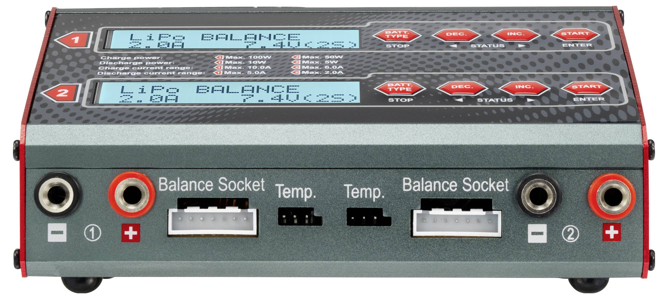 Багатофункціональний зарядний пристрій Reely V-Charge 100 Duo 10 A