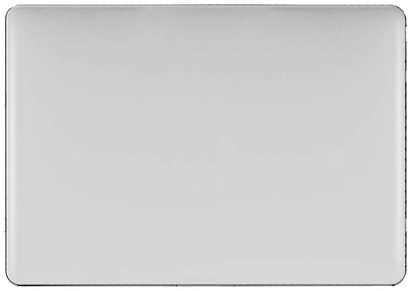 Zamknięty ekran laptopa widziany z góry. Urządzenie posiada smukłą, srebrną obudowę bez widocznych oznaczeń.