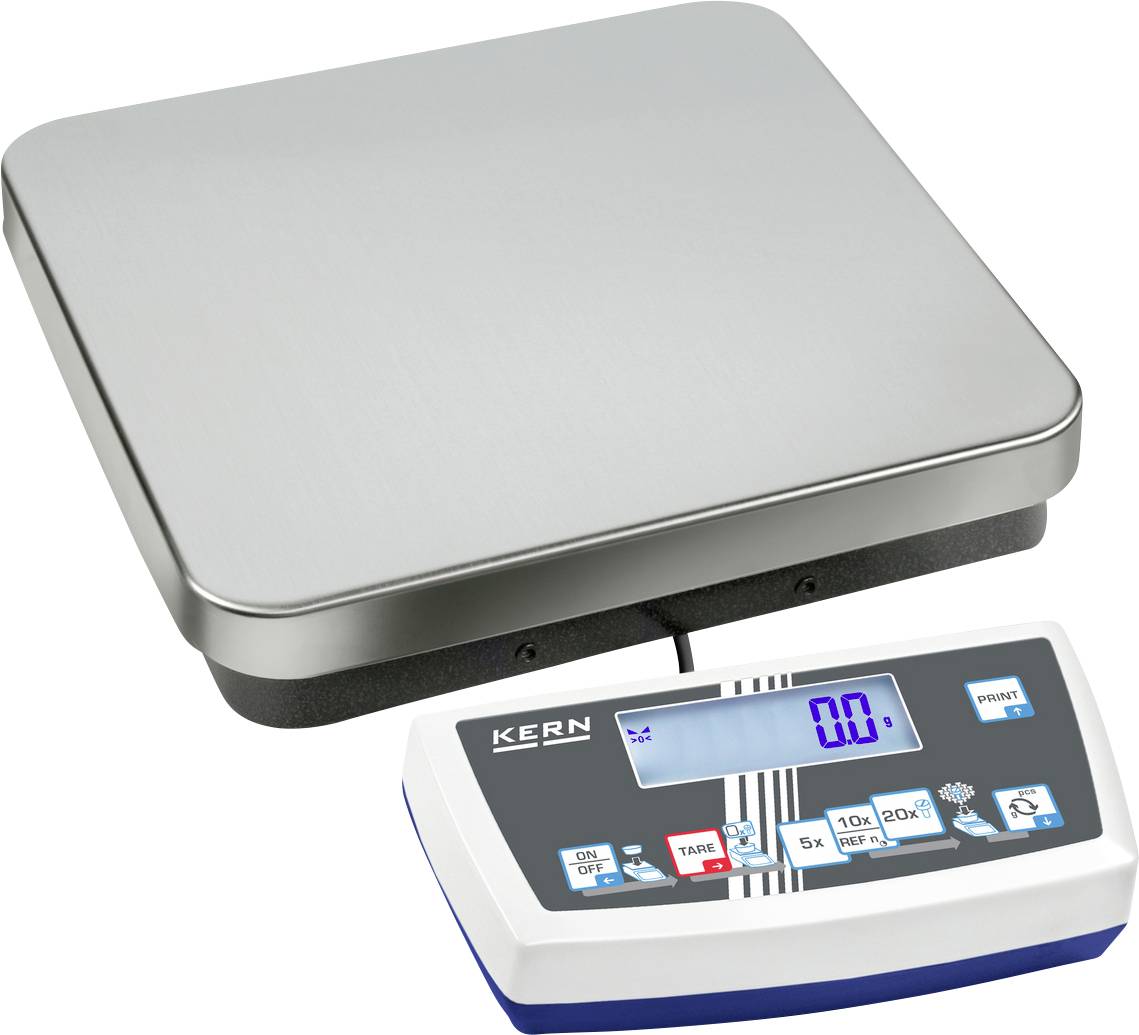 Ваги Kern CDS 30K0.1 Діапазон вимірювання макс. 30 кг Ціна поділу 0,1 г через мережевий адаптер сріблясті