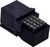 Czarny, prostokątny złącz elektroniczny z wieloma metalowymi stykami, stosowany do łączenia obwodów elektrycznych.