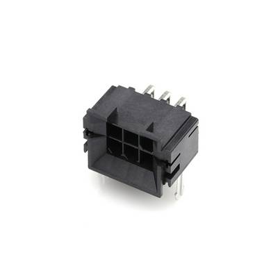 Czarny, prostokątny elektryczny złącze z wieloma stykami i gniazdami przeznaczone do zastosowań elektronicznych.