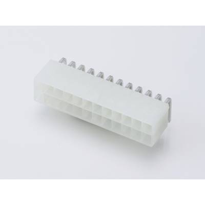 Biały plastikowy złącz z wieloma metalowymi stykami. Typowo stosowany do połączeń wewnętrznych w komputerach.