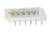 Biały, wielobiegunowy złącz wtykowy z wieloma stykami, typowo stosowany w obwodach elektronicznych i urządzeniach.