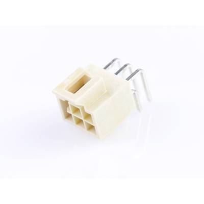 Biały wtyk plastikowy z metalowymi stykami, często stosowany w urządzeniach elektronicznych do łączenia przewodów lub komponentów.