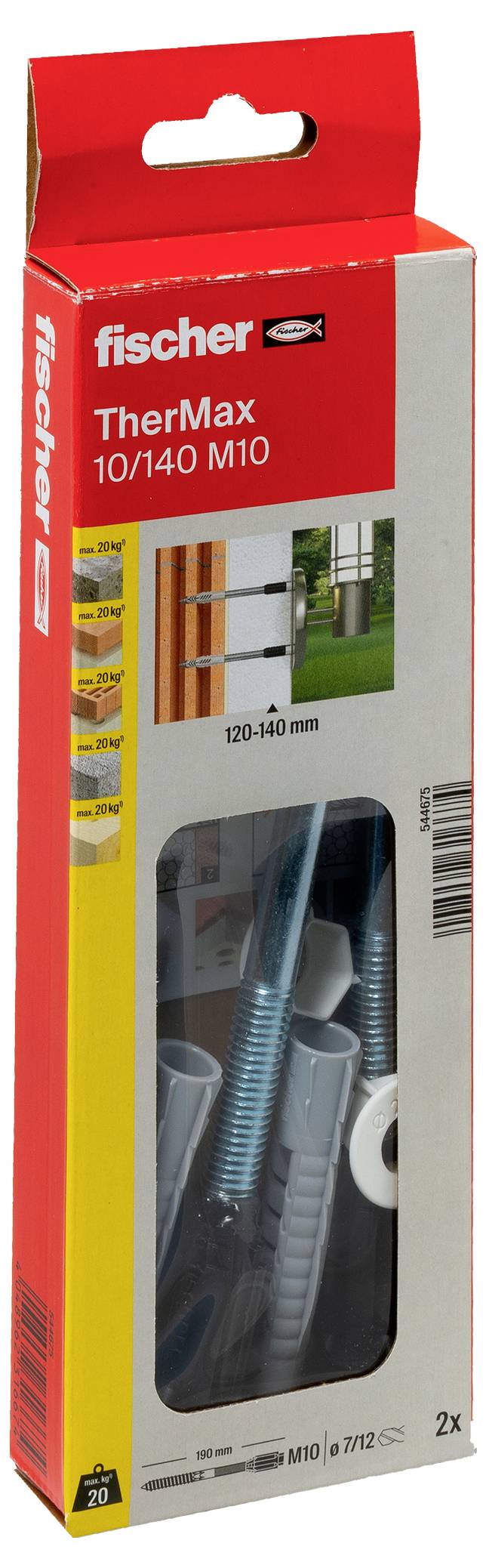 Fischer TherMax 10/140 M10 544675 22 мм монтажна система 2 шт.