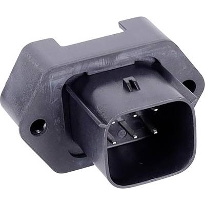 Plastikowy złącznik czujnika samochodowego z wieloma stykami i otworami montażowymi, stosowany do połączeń interfejsu elektronicznego w pojazdach.