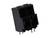 Czarna, prostokątna elektryczna wtyczka połączeniowa z dwoma otworami i czterema metalowymi stykami, odpowiednia do montażu na płytce drukowanej.