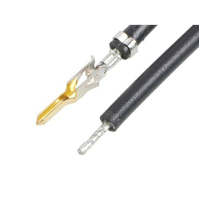 Kabel koncentryczne z odkrytym końcem, ukazujące przewód wewnętrzny i ekran zewnętrzny, nadające się do połączeń elektronicznych.