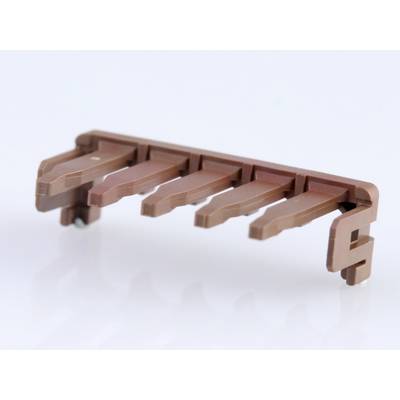 Brązowy element LEGO z wieloma miejscami do łączenia, prawdopodobnie część większego zestawu lub modelu.
