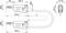 Rysunek techniczny kłódki łukowej z oznaczeniami wymiarów: długość, szerokość, średnica i odległości między elementami w milimetrach.