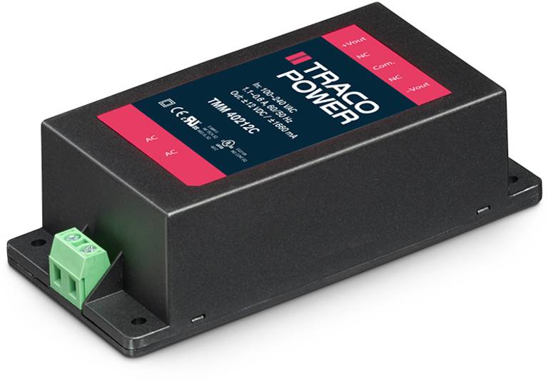 Блок живлення TracoPower TMM 40124C змінного/постійного струму 24 В/постійного струму 1,7 A 40 Вт