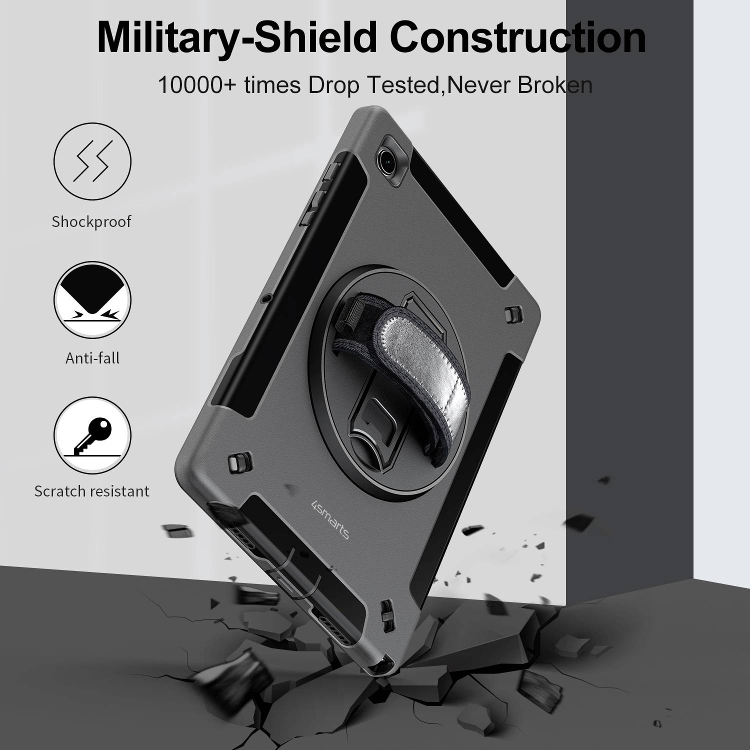 Etui na tablet 4Smarts Rugged Tablet GRIP czarny-3