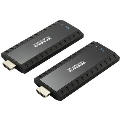 Dwa czarne złącza HDMI z logo profilu SPECTRA na białym tle. Odpowiednie do bezprzewodowego przesyłania wideo.
