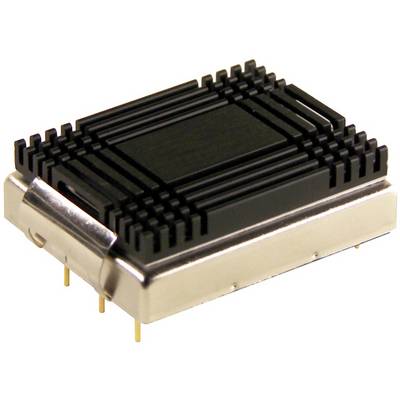 Mały elektroniczny element, posiadający czarny radiator i srebrną obudowę, prawdopodobnie mikrochip lub procesor.
