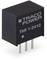 Czarny elektroniczny regulator napięcia z trzema srebrnymi pinami, z napisem 'TRACO POWER TSR 1-2412'.