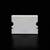 Biały obiekt na czarnym tle, prostokątny z dwoma wcięciami po bokach.