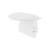 Biały, półokrągły element z tworzywa sztucznego, prawdopodobnie podzespół lub akcesoria, z płaską powierzchnią i prostokątną podstawą.