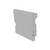 Szary element plastikowy zakończeniowy o płaskim, prostokątnym kształcie z bocznymi wcięciami, stosowany do zamykania zespołów modułowych.