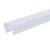Biały, liniowy profil aluminiowy o przekroju C-kształtnym, często stosowany do montażu listew LED lub podobnych elementów oświetleniowych.