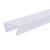 Biały profil nośny z aluminiowych szyn, widziany z boku. Odpowiedni do instalacji oświetlenia LED, do mocowania i osłaniania.
