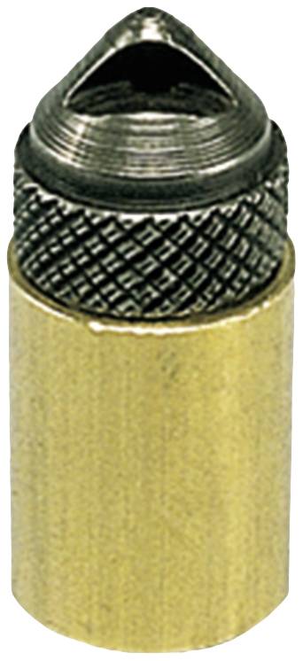 Wkładka tnąca do rur, złącze metalowe z rowkowaną powierzchnią i stożkową głowicą tnącą, stosowane w obróbce rur.