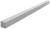 Metalowy pręt kwadratowy, srebrnego koloru, wydłużony.