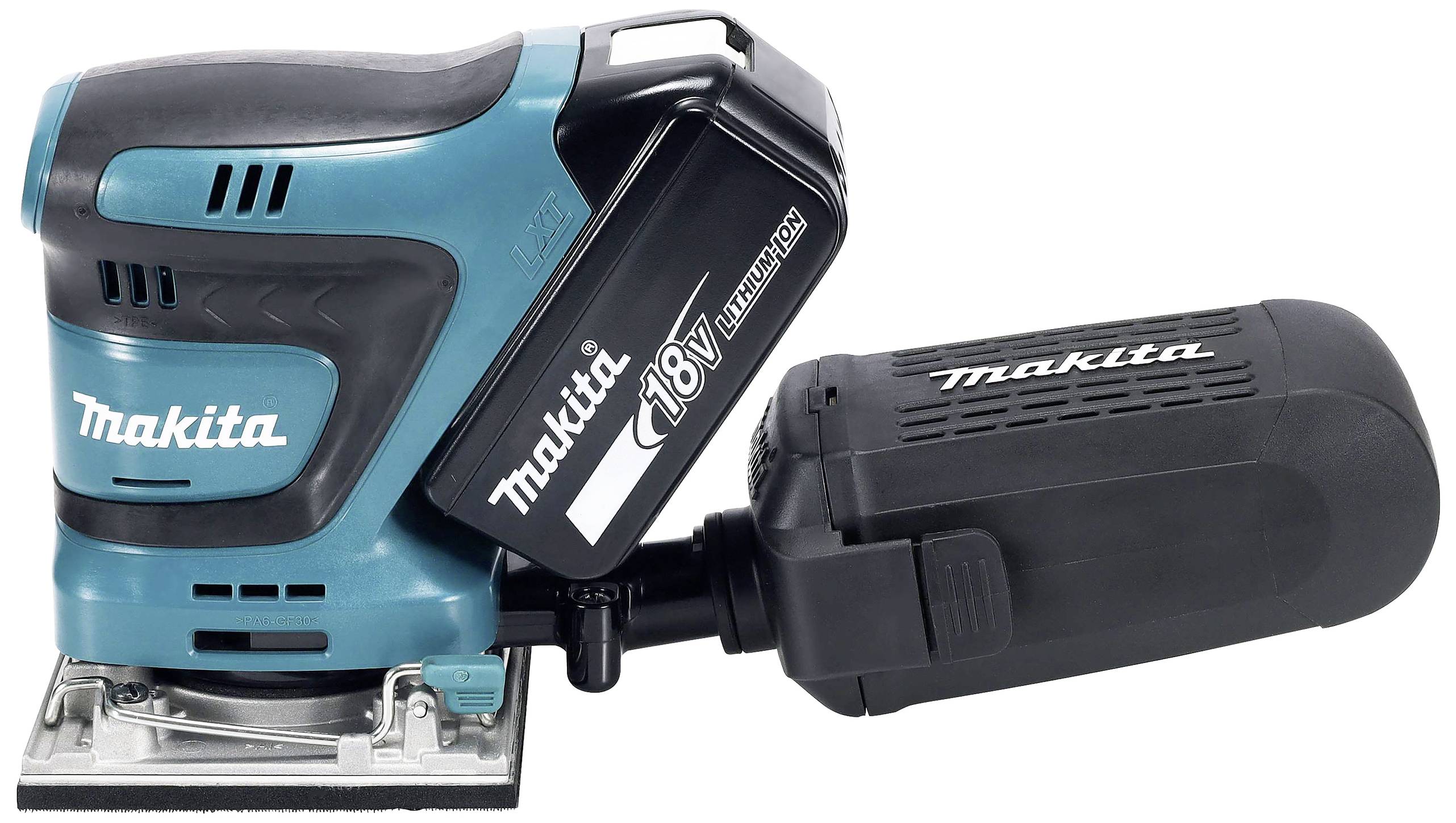 Makita DBO484Z Акумуляторна орбітальна шліфувальна машина без акумулятора 18 В 102 x 112 мм Кількість акумуляторів у комплекті 0