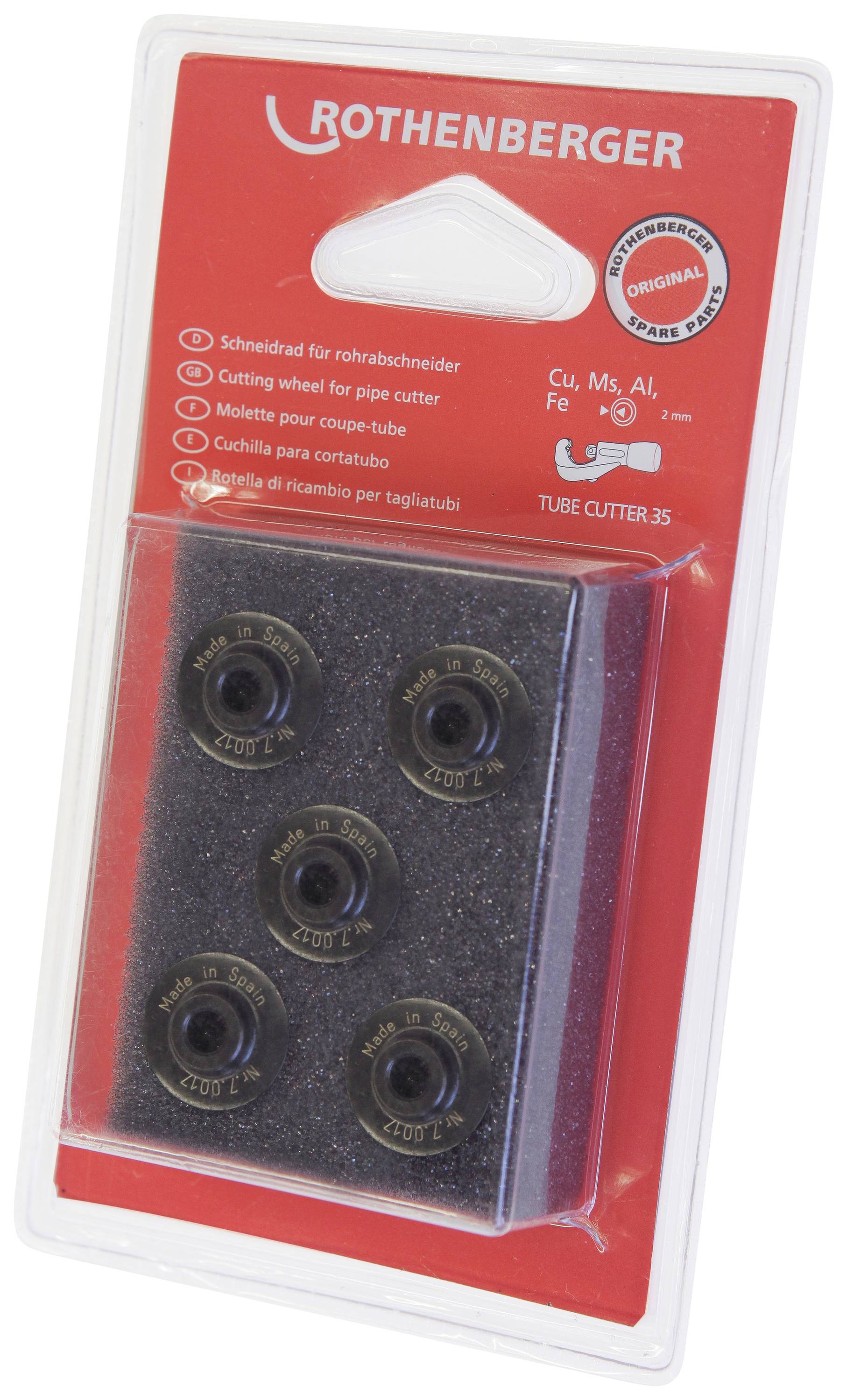 Відрізний круг для TC 35, Cu-Ms-Al-Fe, 5 шт. Rothenberger 070017D 5 шт.