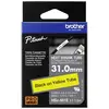 Brother HSE661E Taśma do nadruku termokurczliwa Kolor taśmy: żółty Kolor nadruku: czarny 31 mm 1.5 m
