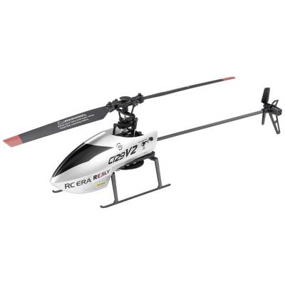 Zdalnie sterowany model helikoptera, CI29V2, biało-czarny, z łopatami wirnika i ogonem. Odpowiedni dla entuzjastów lotnictwa.