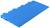 Prostokątny, niebieski element puzzli z tworzywa sztucznego z antypoślizgową powierzchnią. Odpowiedni jako mata podłogowa do aktywności sportowych lub rekreacyjnych.