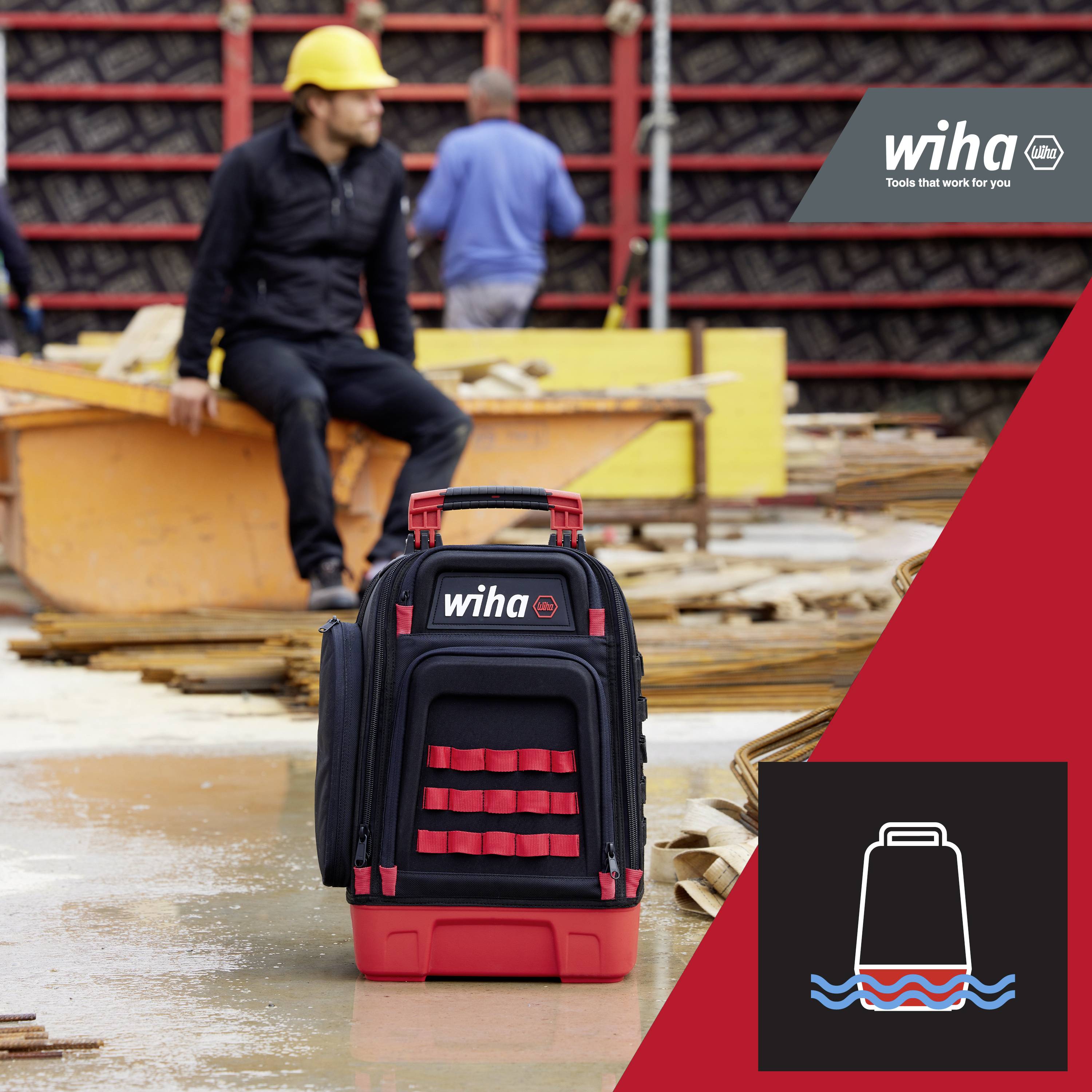 Рюкзак для інструментів з обладнанням Wiha electric 45528, (Д x Ш x В) 385 x 260 x 530 мм