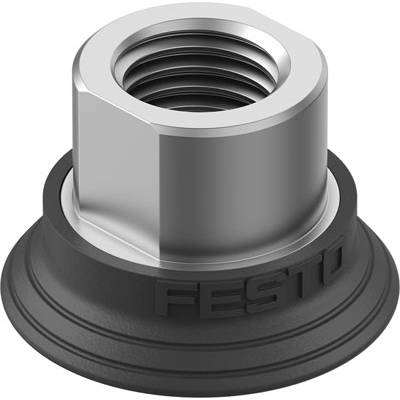 Metalowa śruba z sześciokątną główką na czarnej, okrągłej podstawie. Logo marki 'FESTO' widoczne na podstawie.